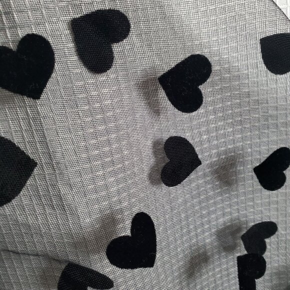 Agnes Orinda Size 3X Blouse Sheer Heart Puff Sleeves V Neck Twisted Front Flowy - Picture 11 of 13